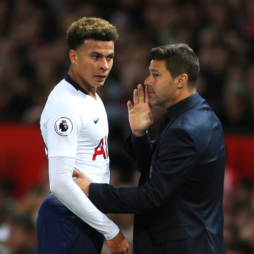 Dele Alli with former coach, Mauricio Pochettino