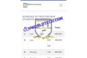 bingham University school fees