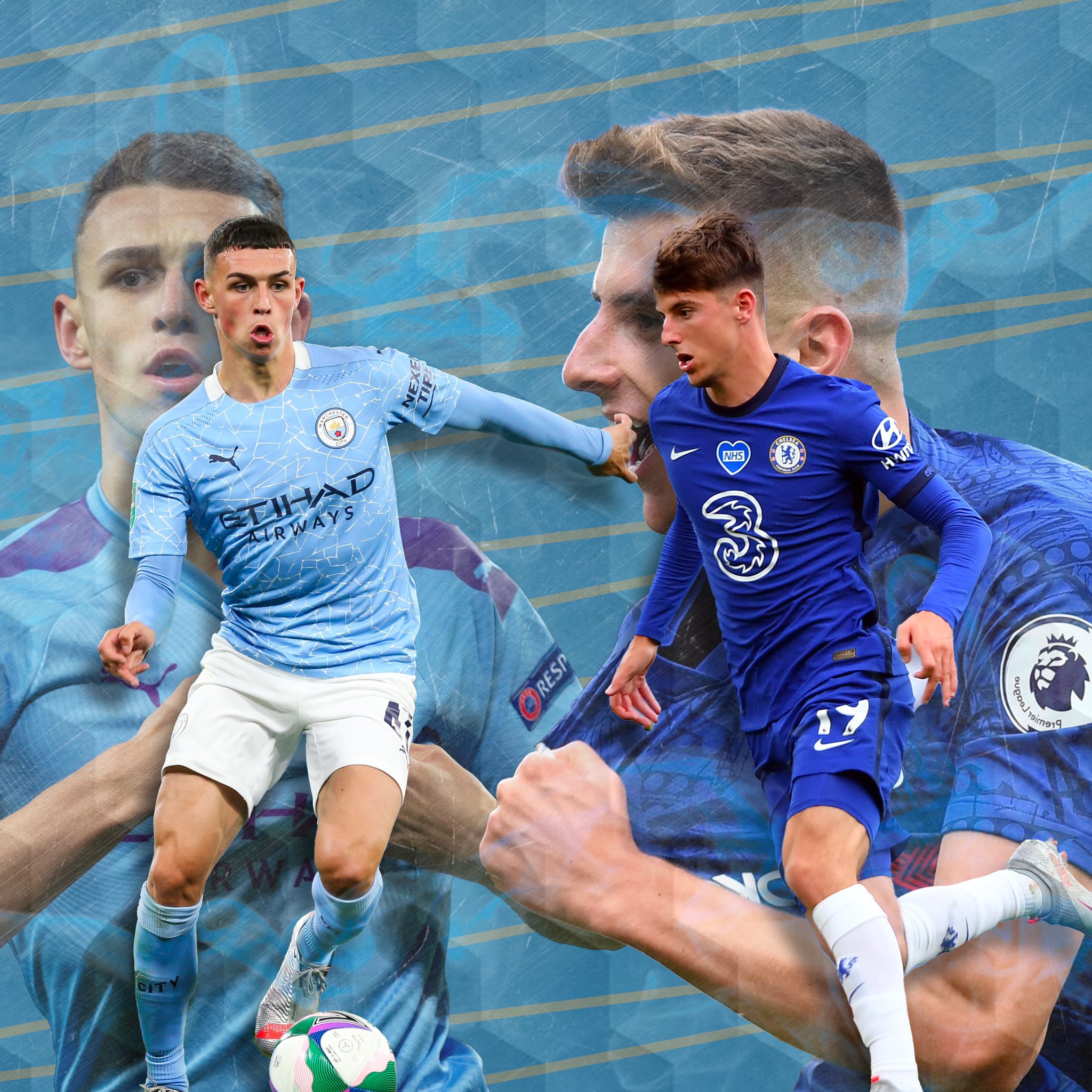 Manchester City's Phil Foden v Chelsea's Mason Mount