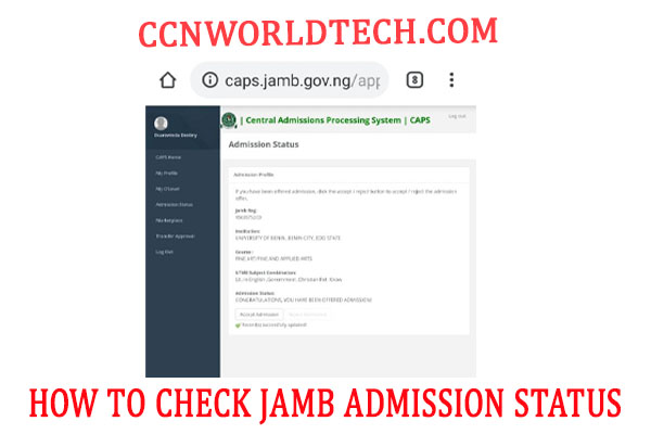 jamb admission status