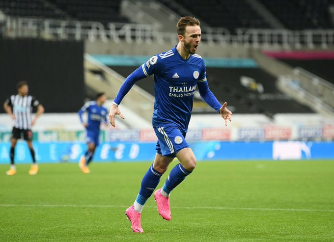 James Maddison scores for Leicester