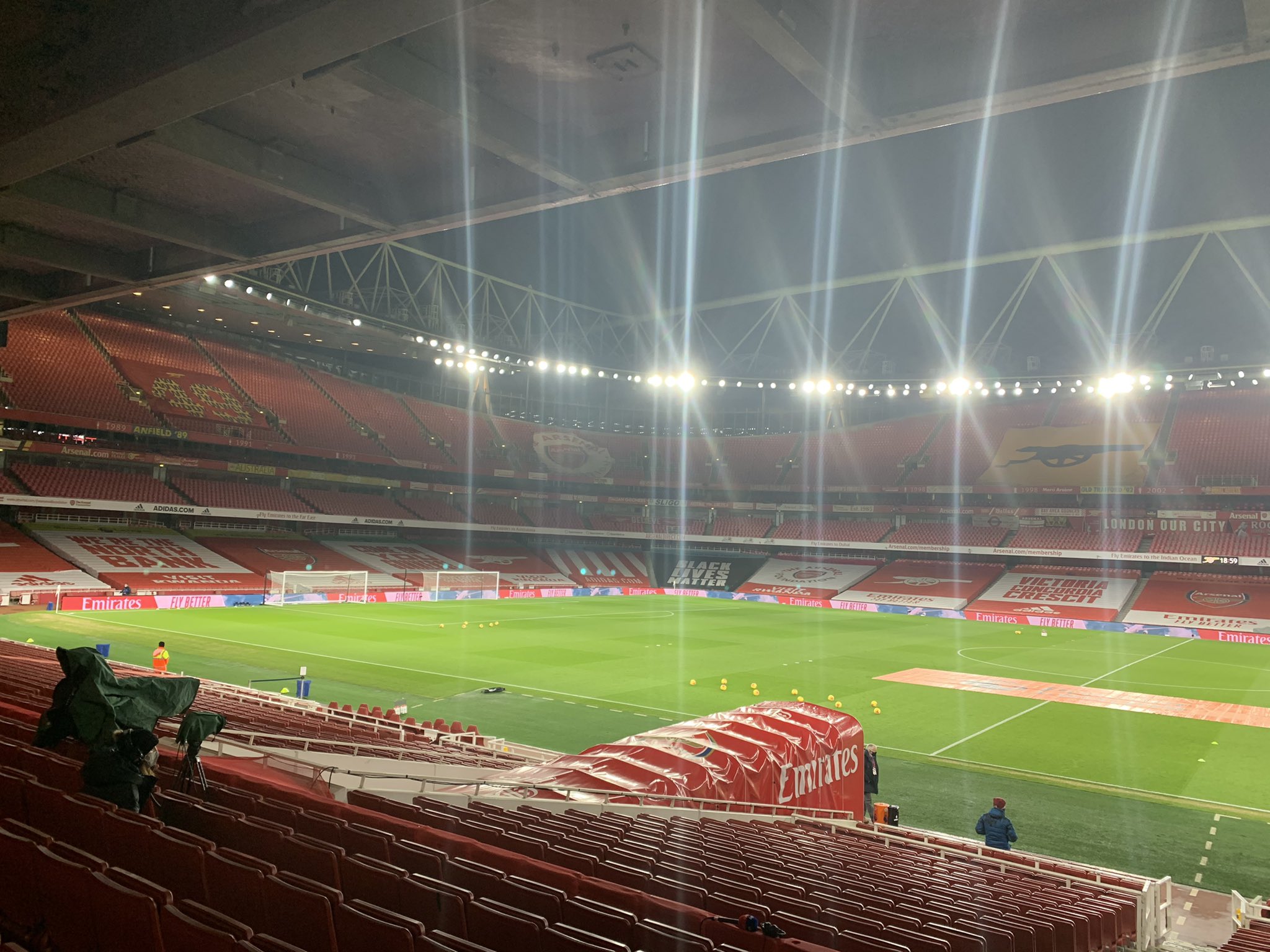 Arsenal's stadium for the Arsenal v Newcastle game