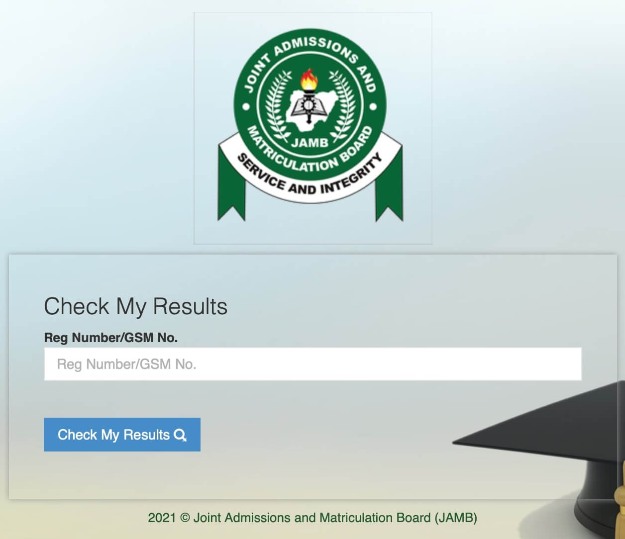 jamb result checking portal 2021